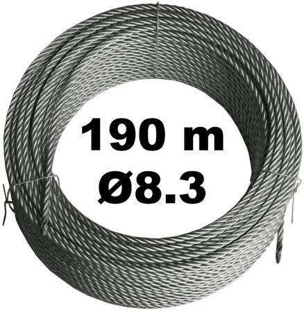 Трос 8.3мм в бухте 190м