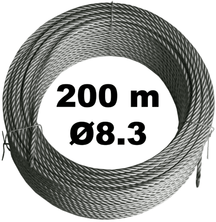 Трос 8.3мм в бухте 200м