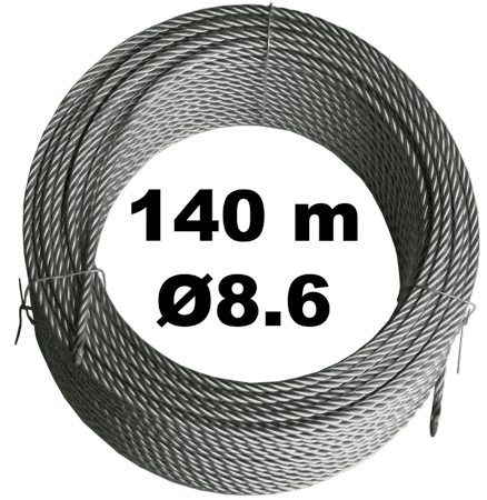 Трос 8.6мм в бухте 140м