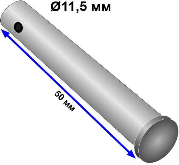 Палец стальной D11.5H50