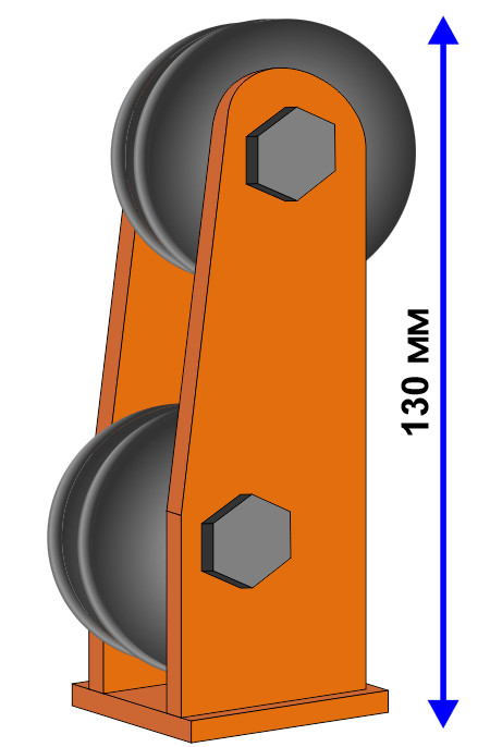 Блок отвода троса роликовый