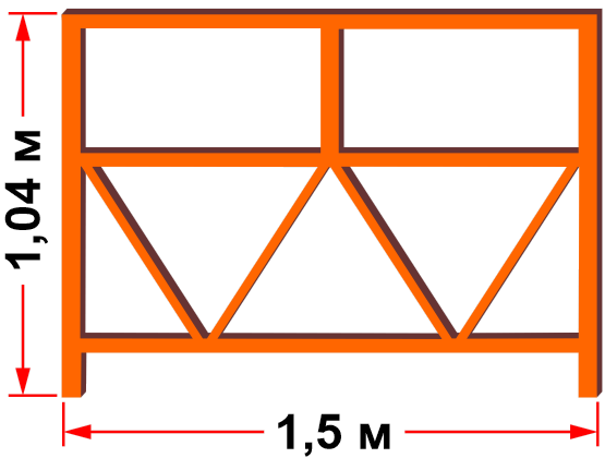 Балюстрада передняя 1.5м