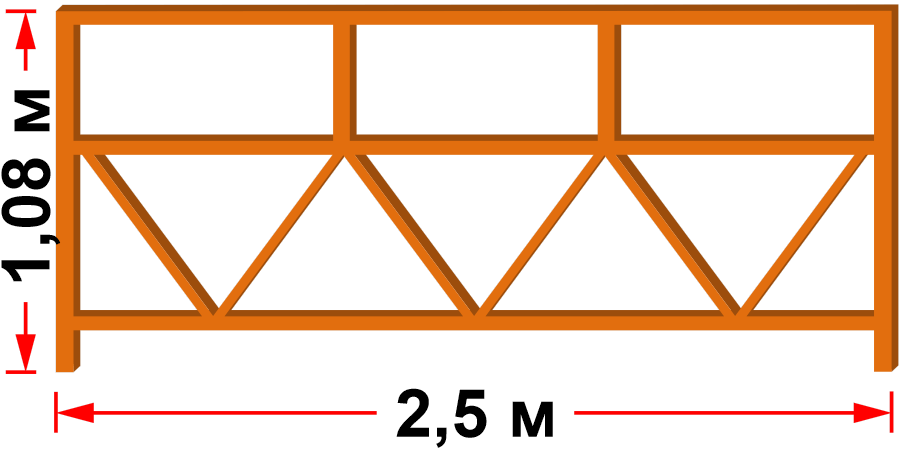 Балюстрада передняя 2.5м