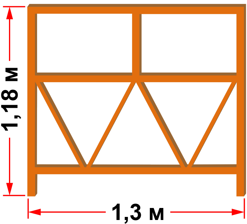 Балюстрада задняя 1.3м