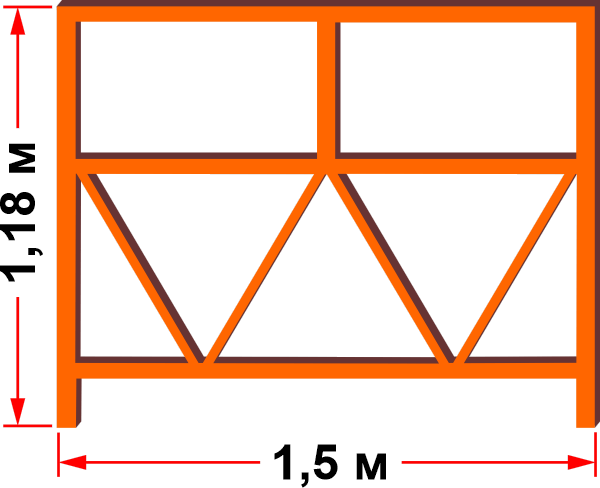 Балюстрада задняя 1.5м