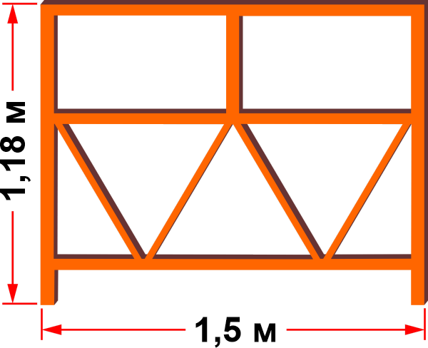 Балюстрада задняя 1.5м