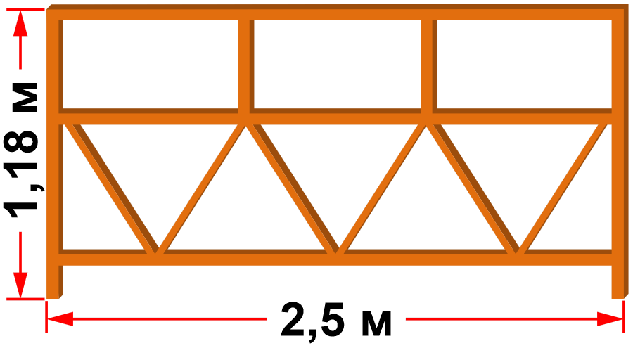 Балюстрада задняя 2.5м