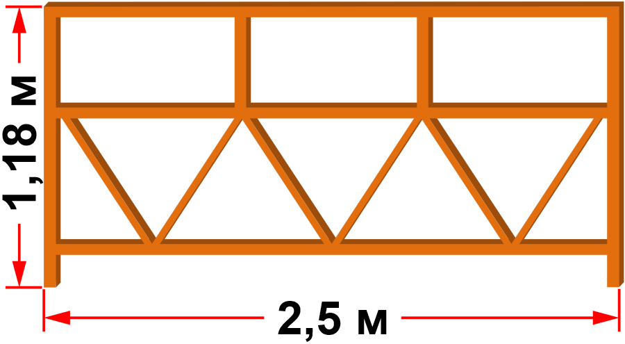 Балюстрада задняя 2.5м