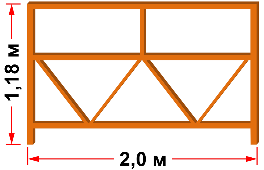 Балюстрада задняя 2м